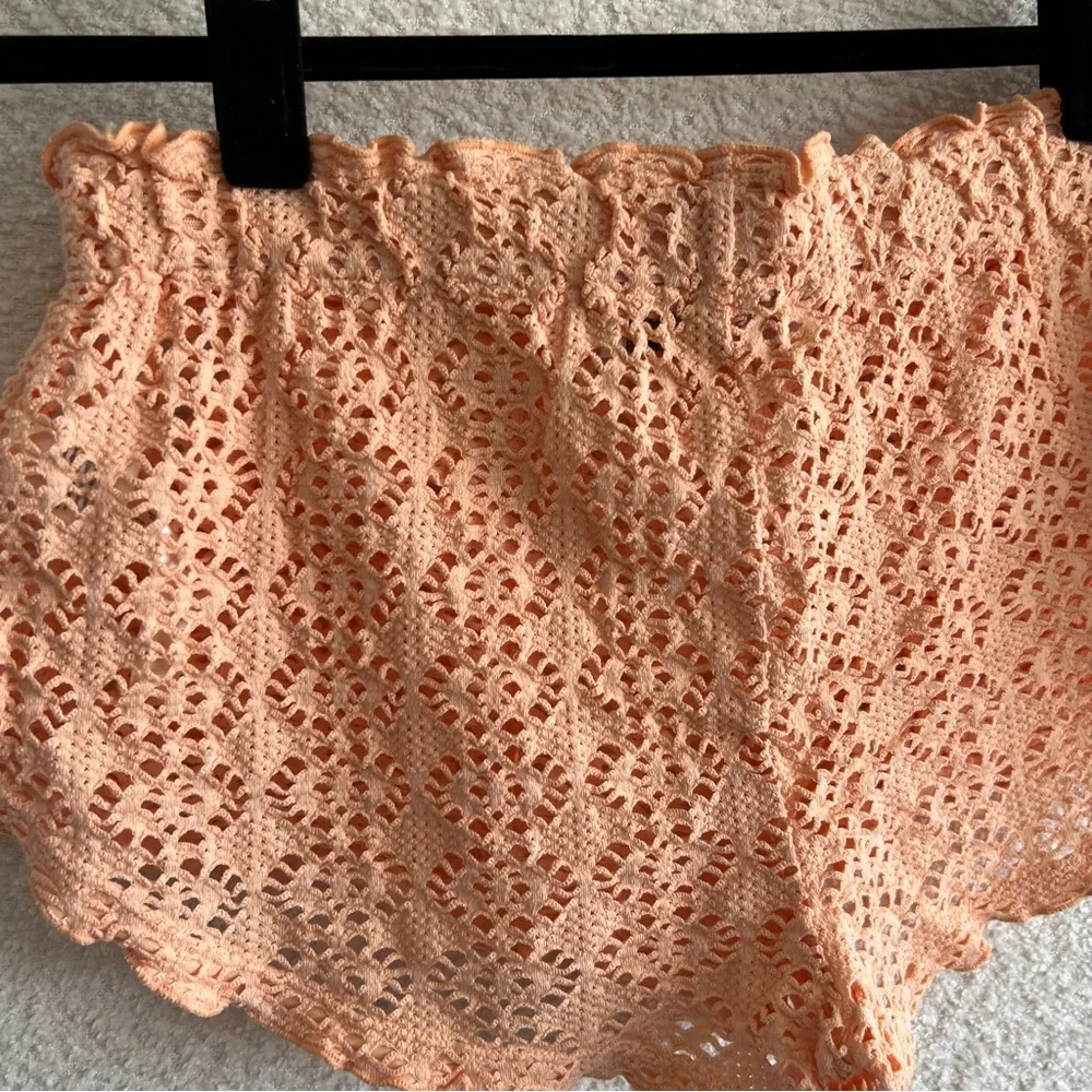 Free People Beach Women’s Crochet Love Peach Shorts‎ Size XS